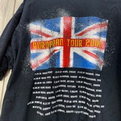 Def Leppard 2008 European Tour Shirt Mens XL Black Union Jack Rock Band Tee