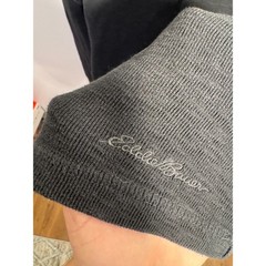 Eddie Bauer Mens Waffle Knit Thermal Long Sleeve Shirt Black Large Cotton Blend