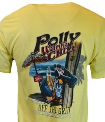 Polly Wanna Chill Men’s T-Shirt NEWPORT BLUE Bahama Off The Grid NEW – Yellow