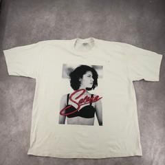 Vintage Pro Athletic Selena Singer Photo Graphic Tee White Cotton 2XL