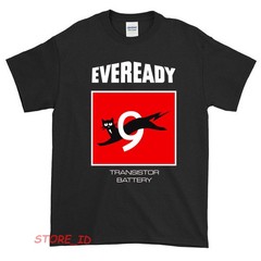 Eveready Retro Battery Black Cat Nine Lives Logo Unisex T Shirt USA size S – XXL