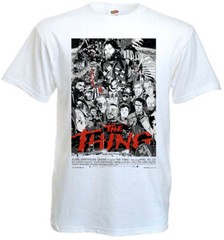 The Thing v82 T-shirt white movie poster horror John Carpenter all sizes S-5XL