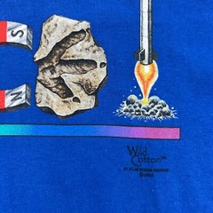 Vintage National Atomic Museum Shirt Size Large Blue Science Magnet