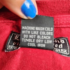 Lucky Brand Mens Red Double Layer Thermal Shirt Live to Ride Iron Cross L