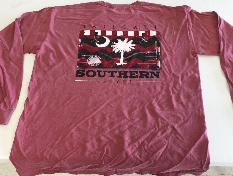 Live Oak Brand Comfort Colors Long Sleeve Tshirt Tailgate Southern Style SMALL