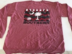Live Oak Brand Comfort Colors Long Sleeve Tshirt Tailgate Southern Style SMALL