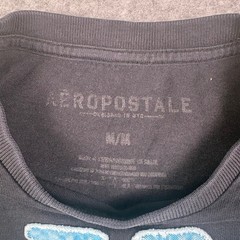 Aeropostale Aero So Cal 87 Graphic T-Shirt Black Blue Green Applique Mens Medium