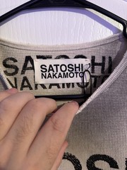 Satoshi Nakamoto Logo Thermal With studs White Size XXL