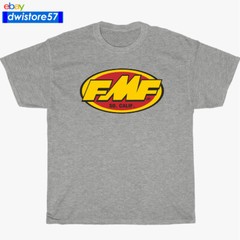 New Shirt FMF Motocross Logo Black/Navy/White/Sport Grey T-Shirt S-5XL