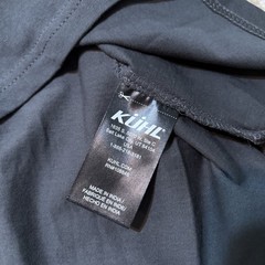 Kuhl Shirt Mens Large Grey Wildfibre Short Sleeve Tee Carbon 100% Cotton NEW