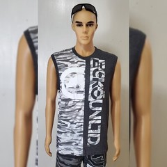 ECKO UNLTD TANK TOP MEN’S REGULAR FIT SLEEVELESS CREW NECK SIZE M BLACK MARLED