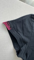 Superdry Pink Label Vintage Navy Blue Cotton T-Shirt Crew Neck Size Small
