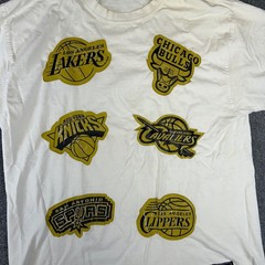 UNK NBA Multi Logo Graphic Shirt Mens XL Lakers Bulls Knicks Cavs Spurs Clippers