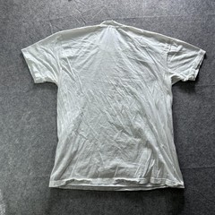 Vintage Shirt Mens L White Plain Crew Neck Tee Classic Basic Casual Undershirt