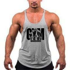 Men Cotton Gym Tank Top Y-Back Vest Sleeveless Breathable Fitness Muscle Shirt