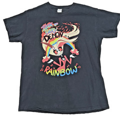 Hazbin Hotel Inside of Every Demon is a Rainbow 2018 Vivziepop tshirt MEDIUM OOP