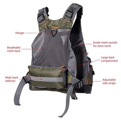 BASSDASH Strap Fishing Vest Adjustable for Men and Women, for Fly Bass Fishin…
