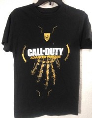 Mens/Boys Size Small 34-36 Black Call Of Duty Advanced Warefare Shirt