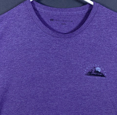 Travis Mathew Room with A View Purple Heather Golf T Shirt Men’s Sz LARGE Beach