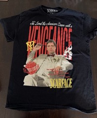 Scarface The Movie Vengeance Graphic T-Shirt, Black, Size: Medium