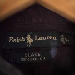 Ralph Lauren BLAKE Short Sleeve Cotton Shirt Navy L For 14Y+ Japan