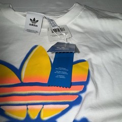 Adidas Originals Airbrush LS MUL Long Sleeve T-Shirt White 2XL NWT Trefoil Logo