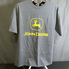 John Deere Logo T-Shirt Mens XL Short Sleeve Black NEW