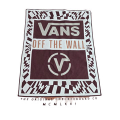 Vans Off The Wall T-Shirt Mens Peach Graphic M Crew Neck Long Sleeve Streetwear