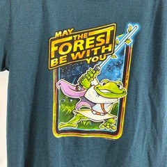 May The Forest Be With You Frog T Shirt Mens L Gildan Graphic Tee Forestcore