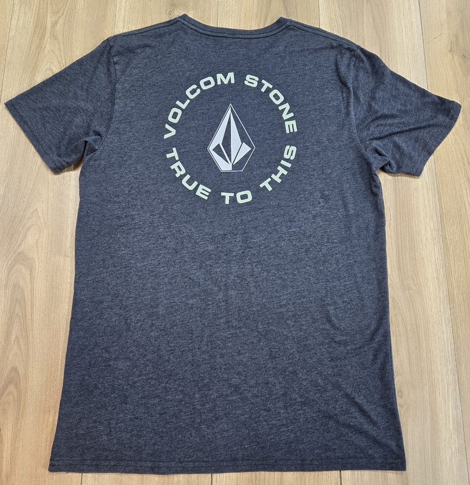 Volcom Stone “True To This” Logo T-Shirt Mens Sz Large, Short Sleeve, Dark Gray