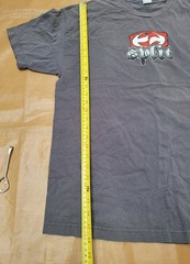 Vintage Split Skateboard T Shirt Mens XLarge Gray Logo Spell Out Y2K