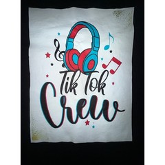 Shaka Active Tik Tok Crew Graphic T-Shirt Black Mens 2XL Short Sleeve Cotton Tee