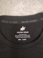 Woolly Everyday Crew Tee Tshirt Mens Large 100% Merino Wool Performance Outdoor