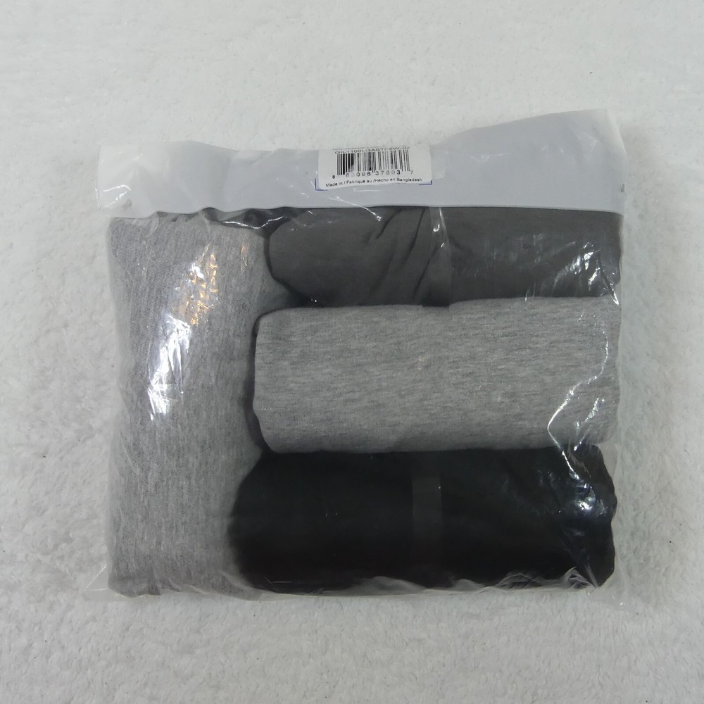 Gildan Shirts Mens Large Grey Black Crew Short Sleeve Cotton Blend 4 Pack