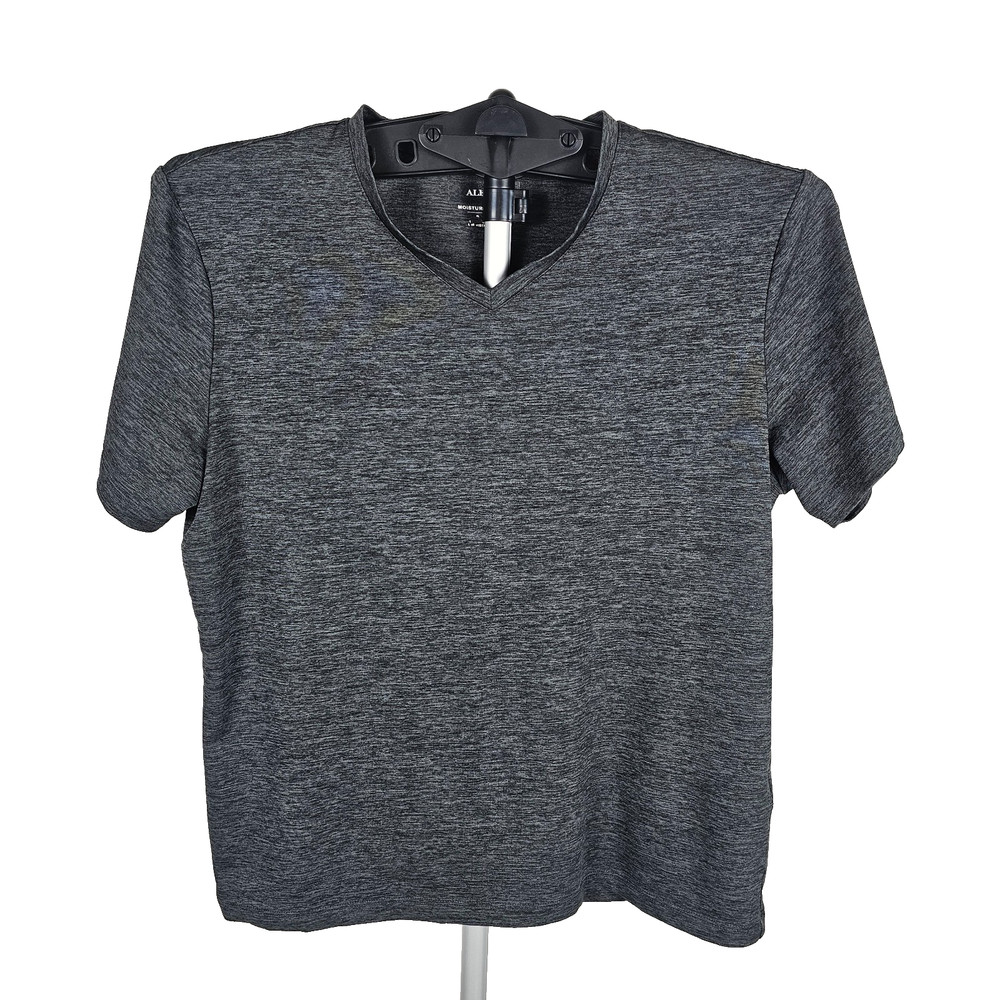 Alfani Men’s Gray Moisture Wicking V-Neck T-Shirt, Size: Small