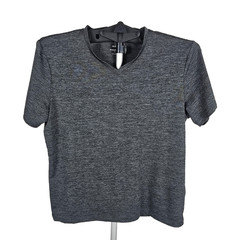 Alfani Men’s Gray Moisture Wicking V-Neck T-Shirt, Size: Small