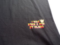 I Was Born A Jew By Blood Patch (Black) w/ Red Fringes. Hot Stamp