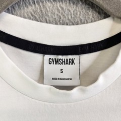 Gymshark Shirt Mens S White Essential Oversized Tee Muscle Gym Loose Fit