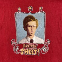 Vtg Mighty Fine Brand Mens L Red Shirt 2005 Napoleon Dynamite Flipping Sweet Y2K