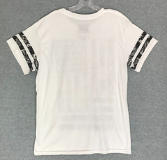 Fresh Laundry USA Flag & Flowers T-Shirt Large Mens/Womens White Short Sleeve