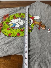 Tom And Jerry Men’s Large Christmas Holiday T-Shirt Heathered Gray ￼