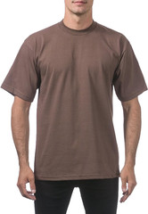 Pro Club Men’s Heavyweight T-Shirt Crew Neck Plain Blank Short Sleeve Tee All Si