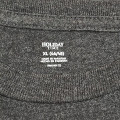 Holiday Time Men’s Gray “Naughty Nice Whatever” Short Sleeve Shirt – Size XL