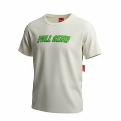 NWT FULL SEND Unisex Cream Short Sleeve Graphic Logo Tee Shirt – Size Small