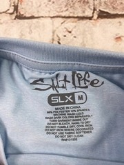 Salt Life Shirt Adult M Blue Performance Fishing Boating Beach Outdoor Tee Mens