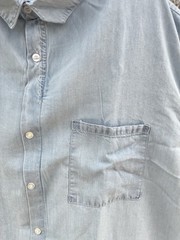 New W/ Tags Silverts Adaptive Clothing Denim Shirt Sz 3XL Open Back Easy On