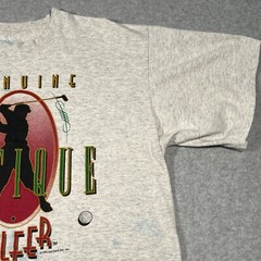 Vintage Golfer Shirt Adult Extra Large Gray Single Stitch Men 90s Antique Person