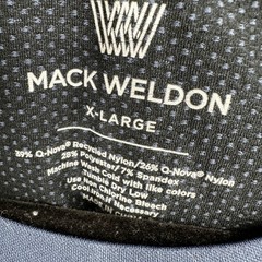 Mack Weldon Stealth Short Sleeve T-Shirt Mens XL Blue Performance Active Tech