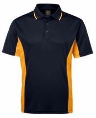 Podium Teamwear Adult Dynamic Look Contrast Polo Straight Hem 3-Button Placket