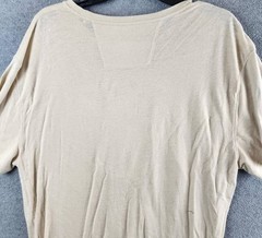 John Varvatos Linen Blend Cording Peace T-Shirts Men XL Twine Crewneck Pullover